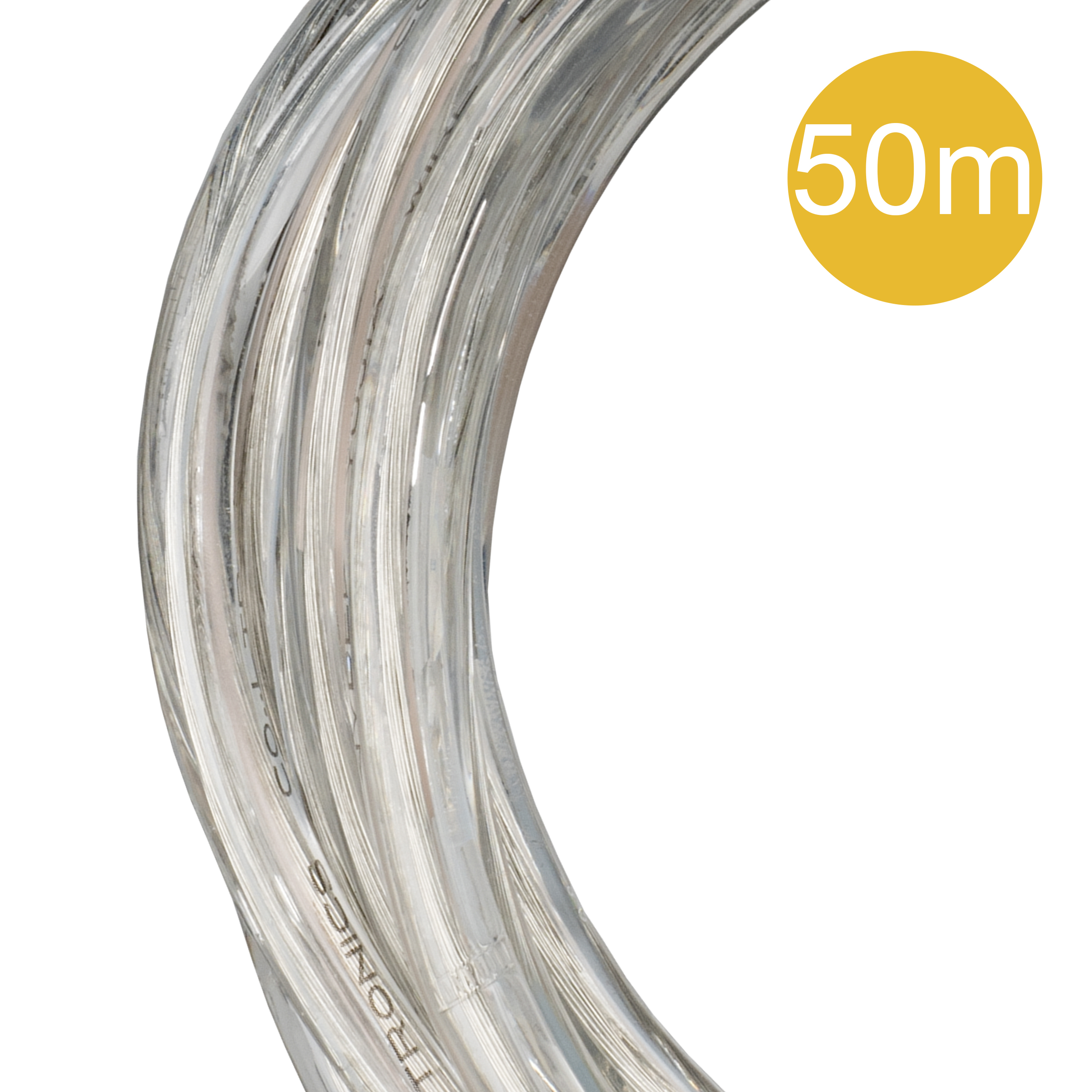 PVC Cable Round 2C 50M Transparent