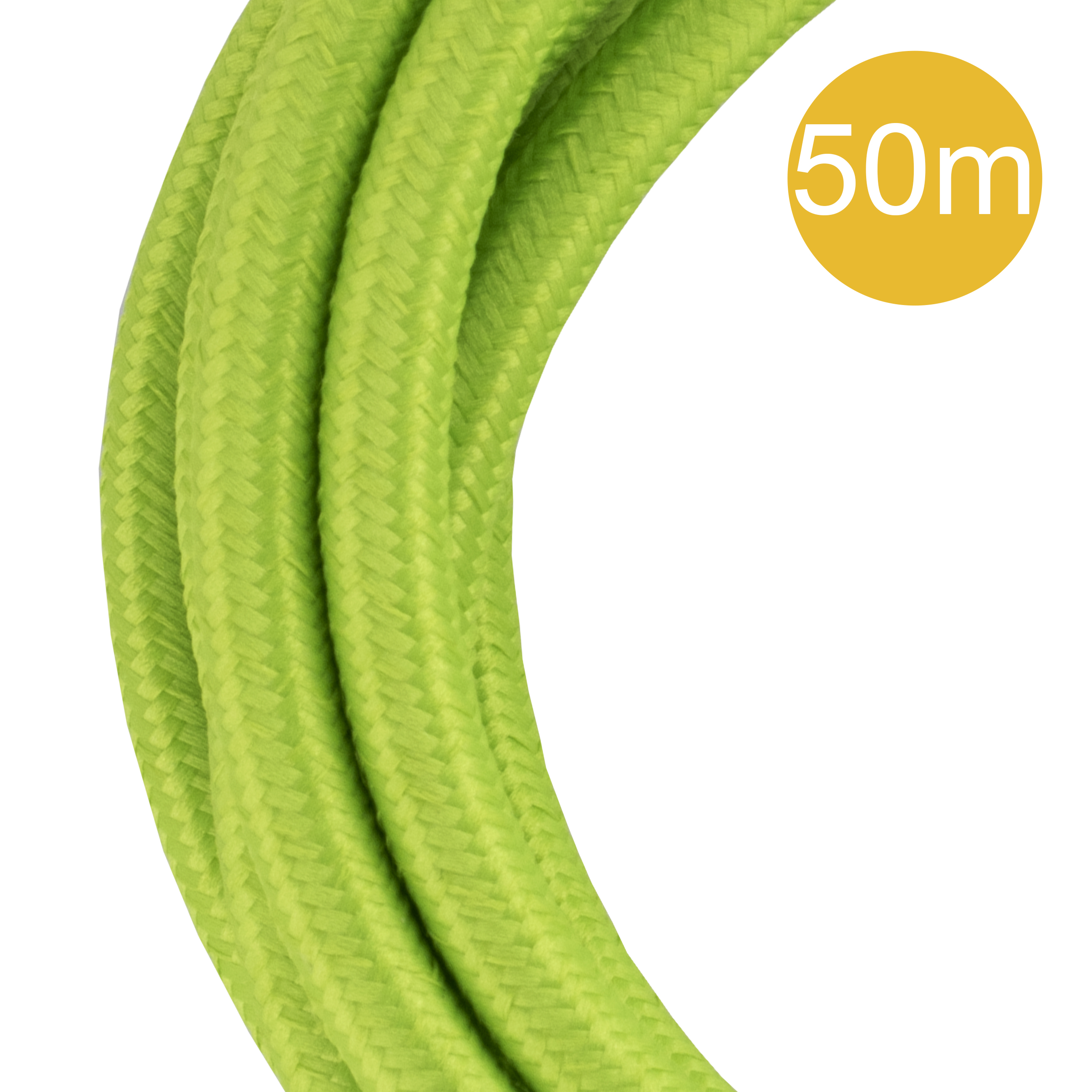 Textile Cable 2C 50M Green