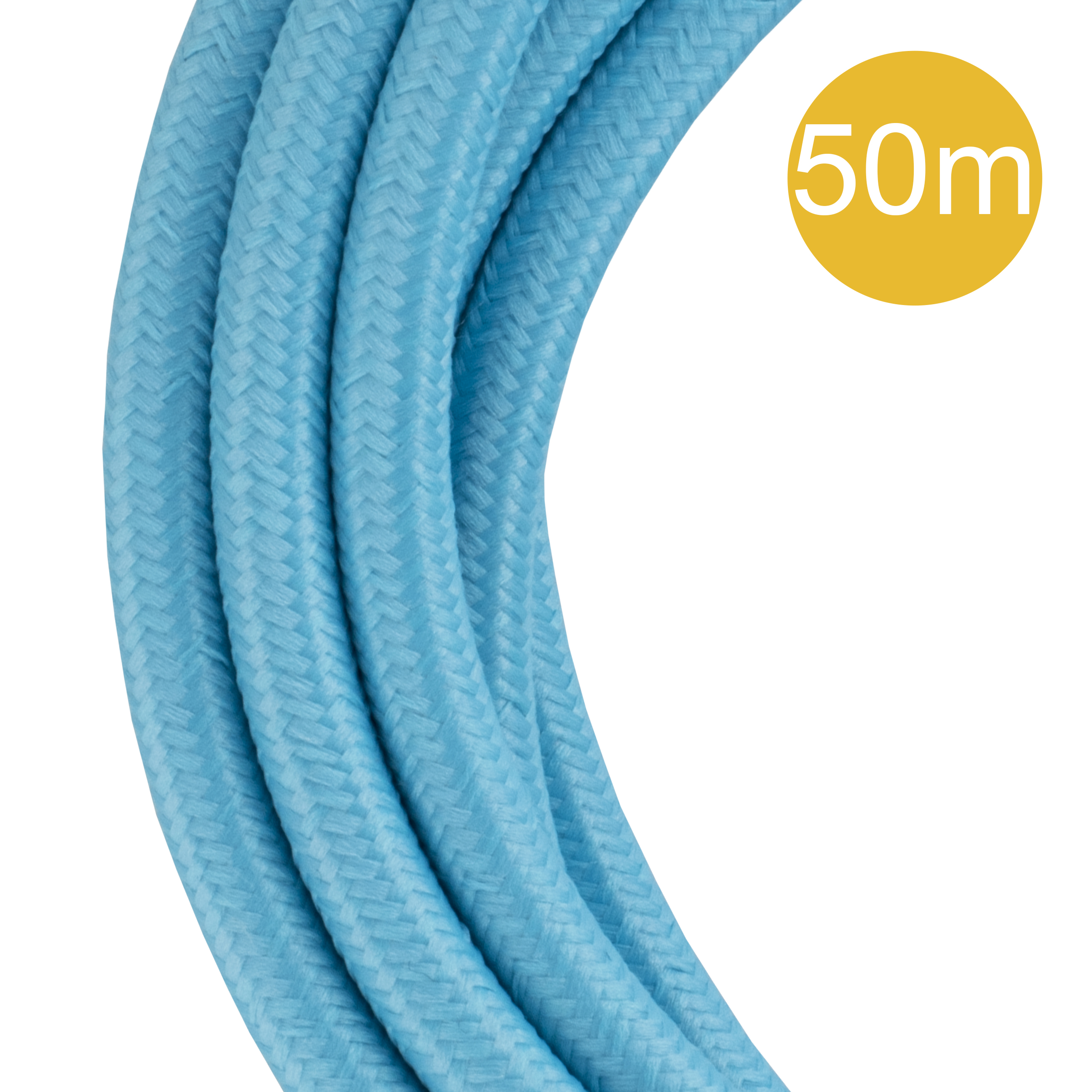 Textile Cable 2C 50M Sky Blue