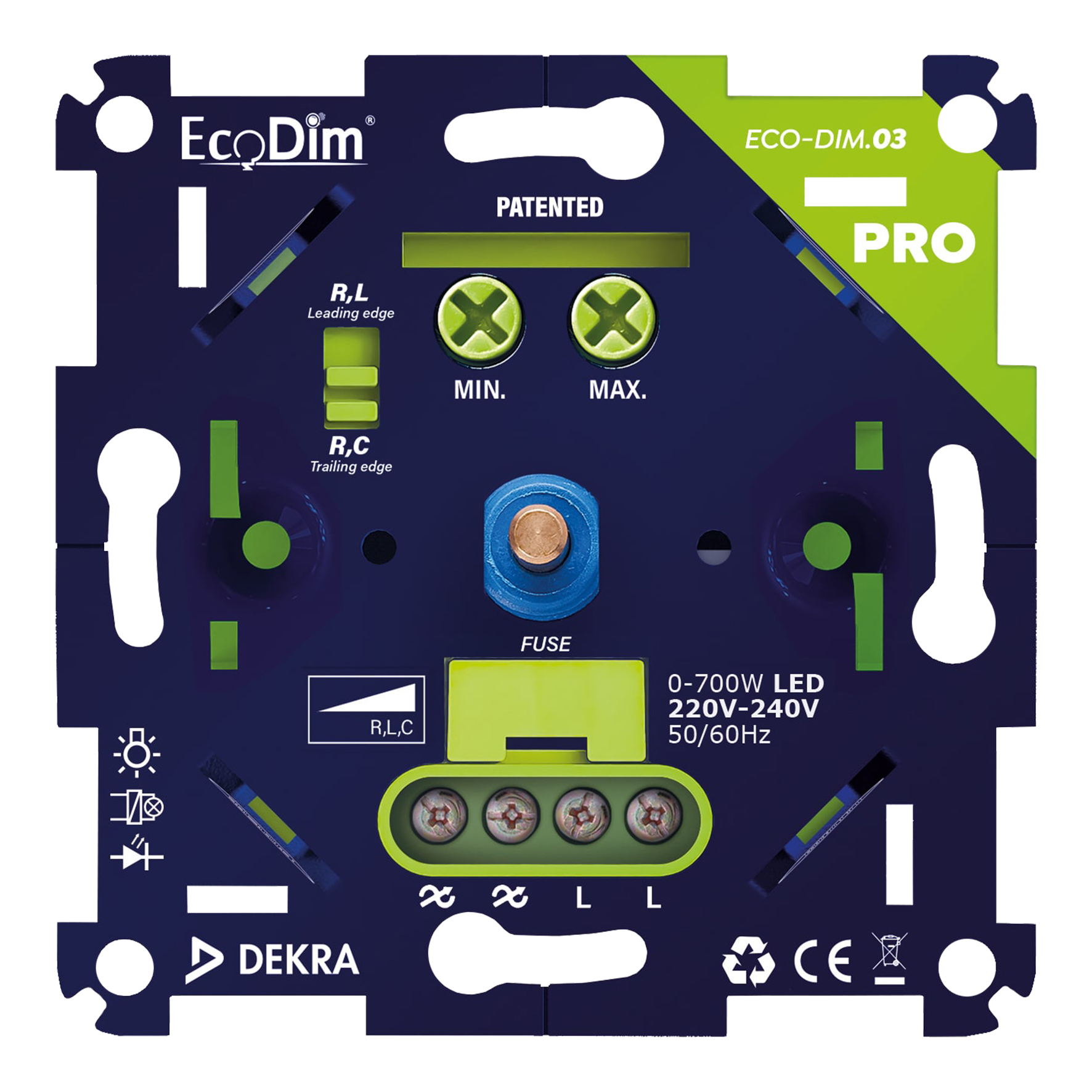 EcoDim ECO-DIM.03 PRO LED Dimmer universeel 0-700W (RLC)